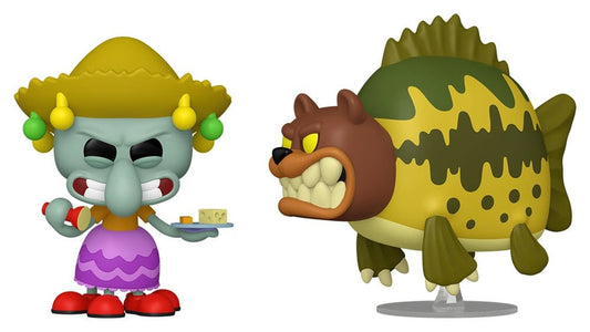 Bob Esponja Figura Pack de 2 POP! Animation Vinyl Squidward & Sea Bear 9 cm