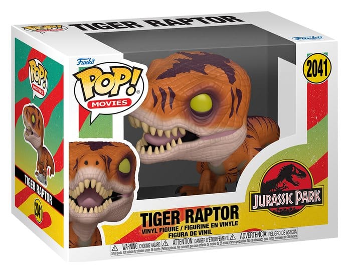 Jurassic Park Figura POP! Movies Vinyl Tiger Raptor 9 cm