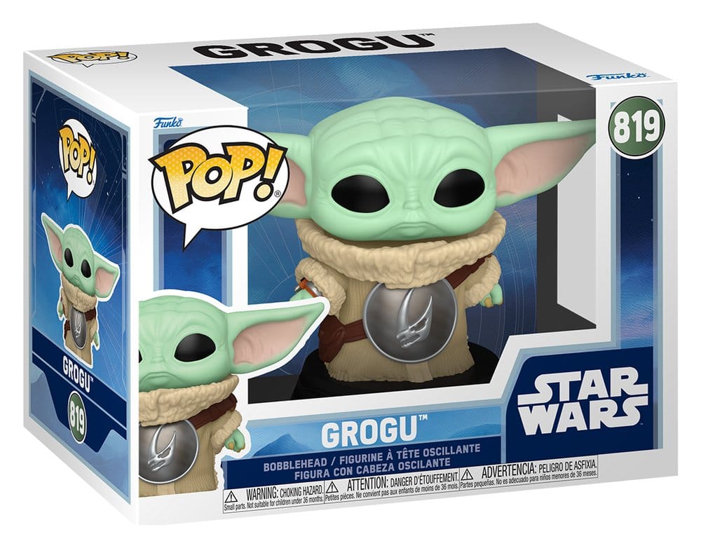 Star Wars: The Mandalorian and Grogu Figura POP! Vinyl Cabezón Grogu 9 cm
