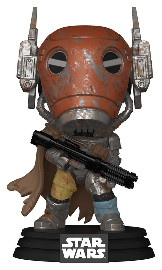 Star Wars: The Mandalorian and Grogu Figura POP! Vinyl Cabezón Mercenary Guard Droid 9 cm