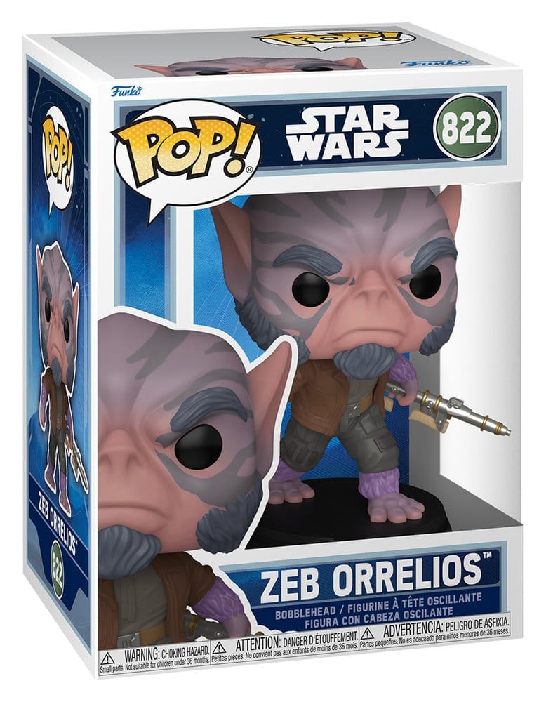 Star Wars: The Mandalorian and Grogu Figura POP! Vinyl Cabezón Zeb Orrelios  9 cm
