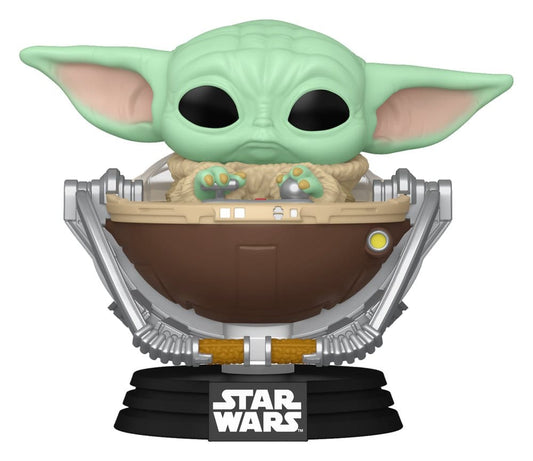 Star Wars: The Mandalorian and Grogu Figura POP! Vinyl Cabezón Grogu in Pram 9 cm