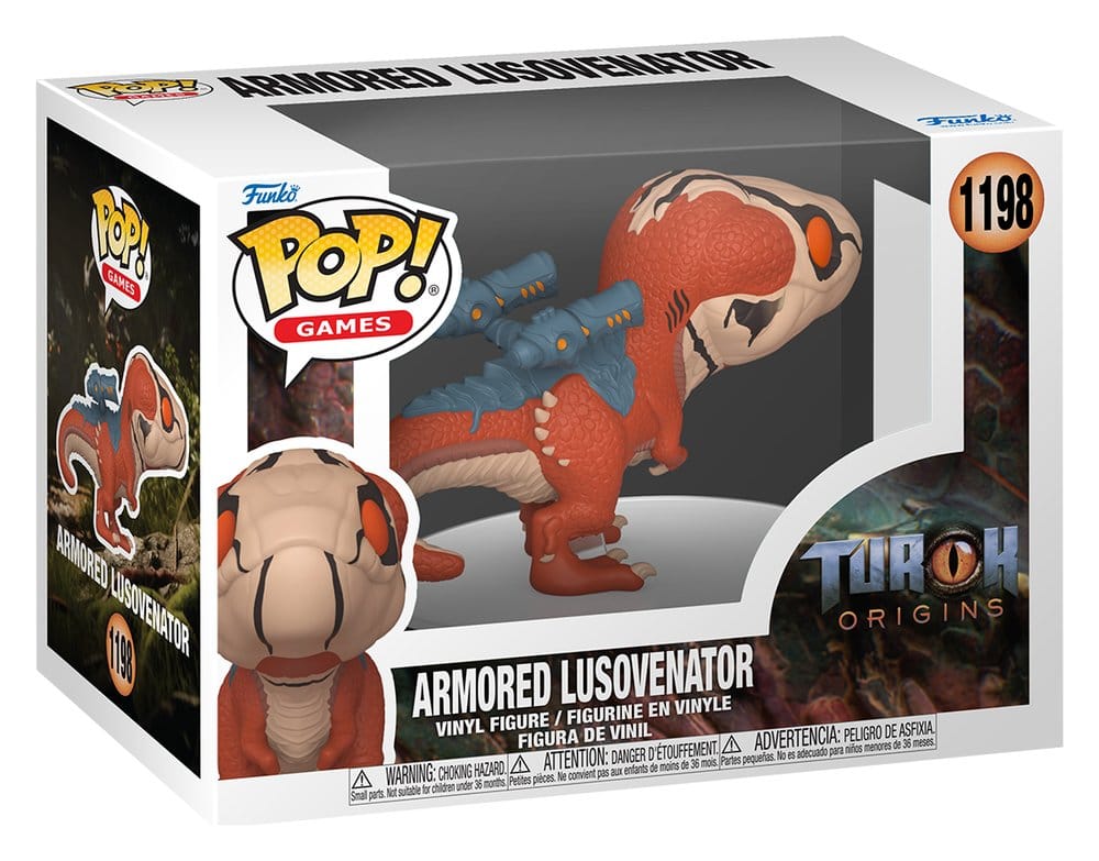 Turok Figura POP! Games Vinyl Armored Lusovenator 9 cm