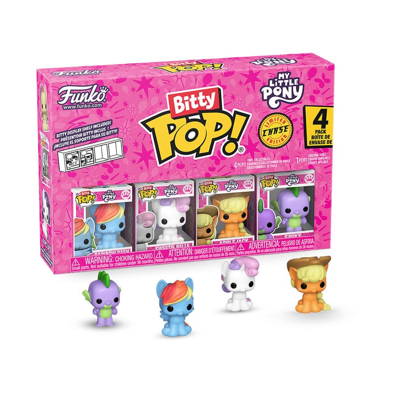 Mi pequeño pony Pack de 4 Figuras Bitty POP! Vinyl Rainbow Dash 2,5 cm