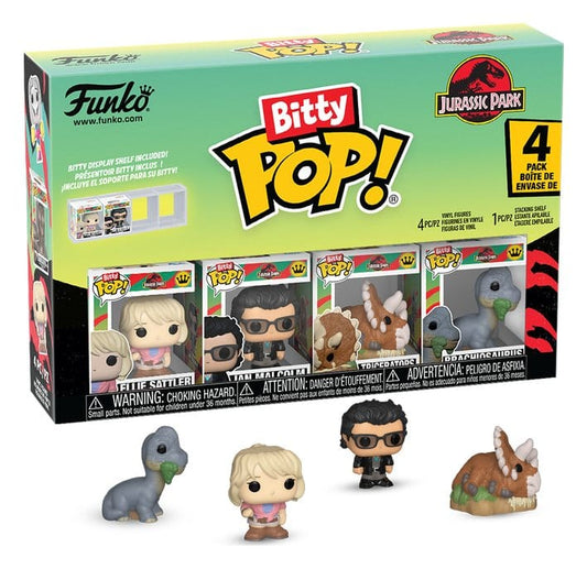 Jurassic Park Pack de 4 Figuras Bitty POP! Vinyl Triceratops 2,5 cm