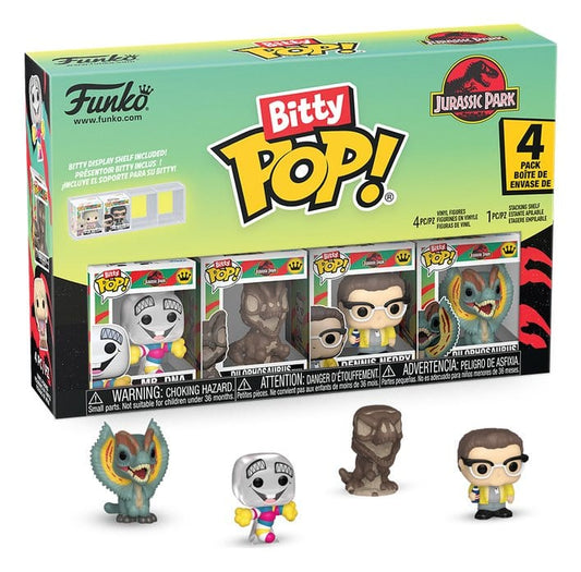Jurassic Park Pack de 4 Figuras Bitty POP! Vinyl Mr. DNA 2,5 cm