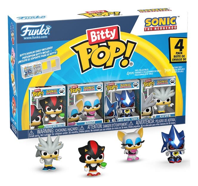 Sonic Pack de 4 Figuras Bitty POP! Vinyl Shadow 2,5 cm