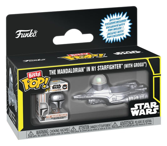 Star Wars Bitty POP! Ride Vinyl Figura N1 w/Mando 2,5 cm