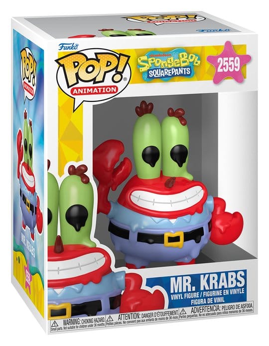 Bob Esponja Figura POP! Animation Vinyl Mr. Krabs 9 cm