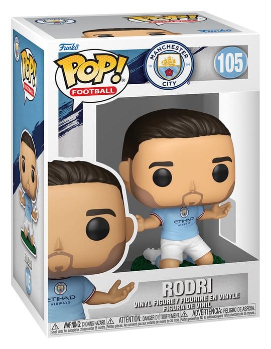 Manchester City F.C. Figura POP! Football Vinyl Rodri 9 cm