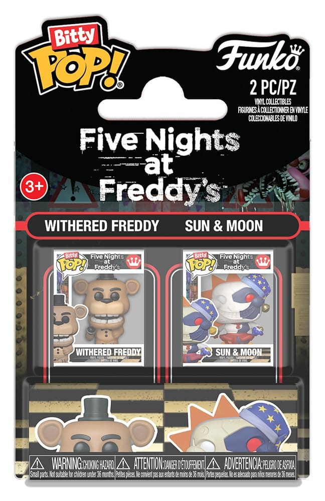 Five Nights at Freddy's Pack de 2 Figuras Bitty POP! Vinyl Withered Freddy & Sun & Moon 2 cm