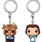 La bella y la bestia Pack de 2 Llaveros POP! Vinyl Belle & Beast 4 cm