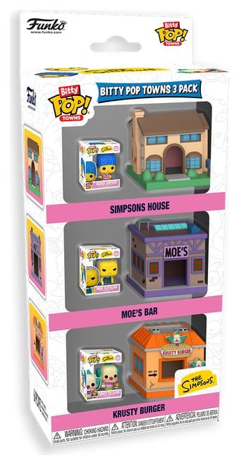 Los Simpson Bitty POP! Towns Vinyl Pack de 3 Figuras Springfield