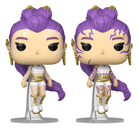 KPop Demon Hunters Figuras POP! Animation Vinyl Rumi with Chase (Glow) 9 cm Surtido (6)