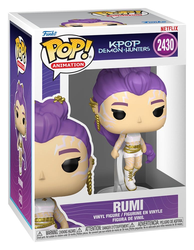 KPop Demon Hunters Figuras POP! Animation Vinyl Rumi with Chase (Glow) 9 cm Surtido (6)