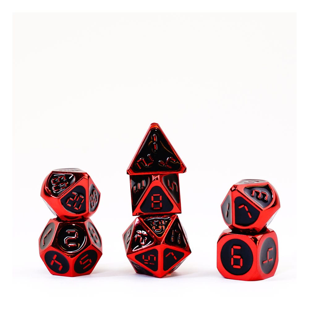 FanRoll Pack de Dados Red with Black Enamel (7)