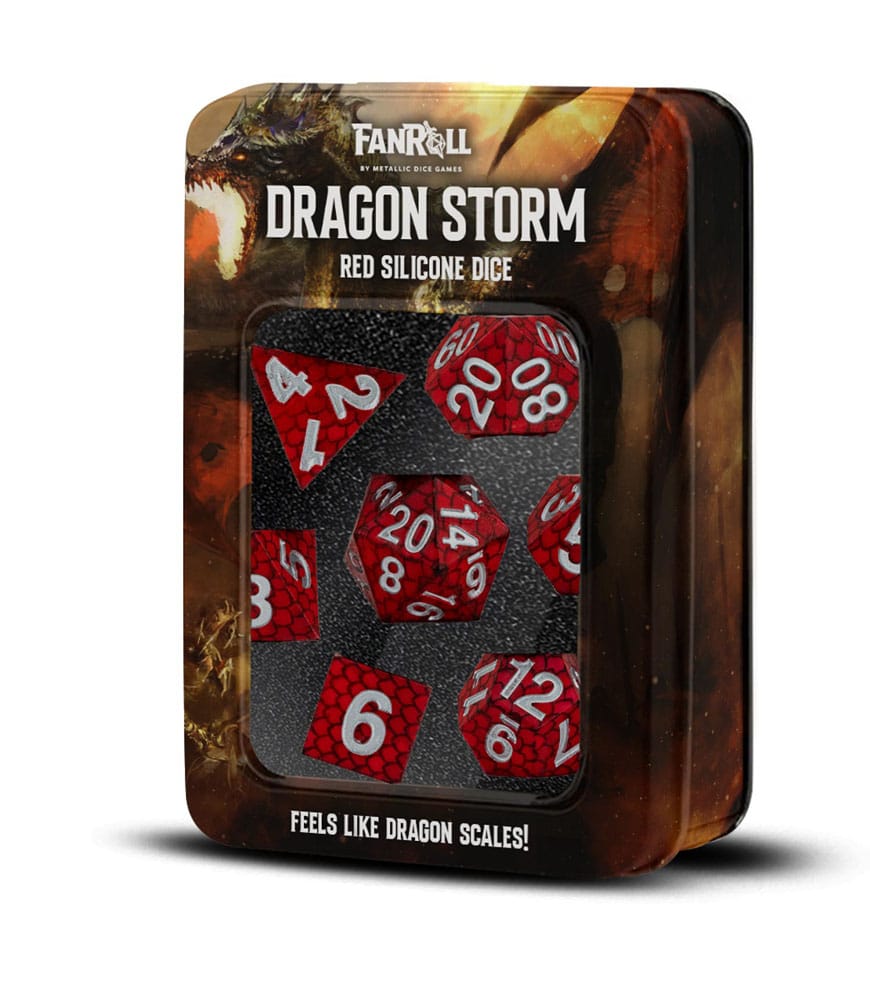 Dragon Storm Sharp Edge Silicone Pack de Dados Red Dragon Scales (7)