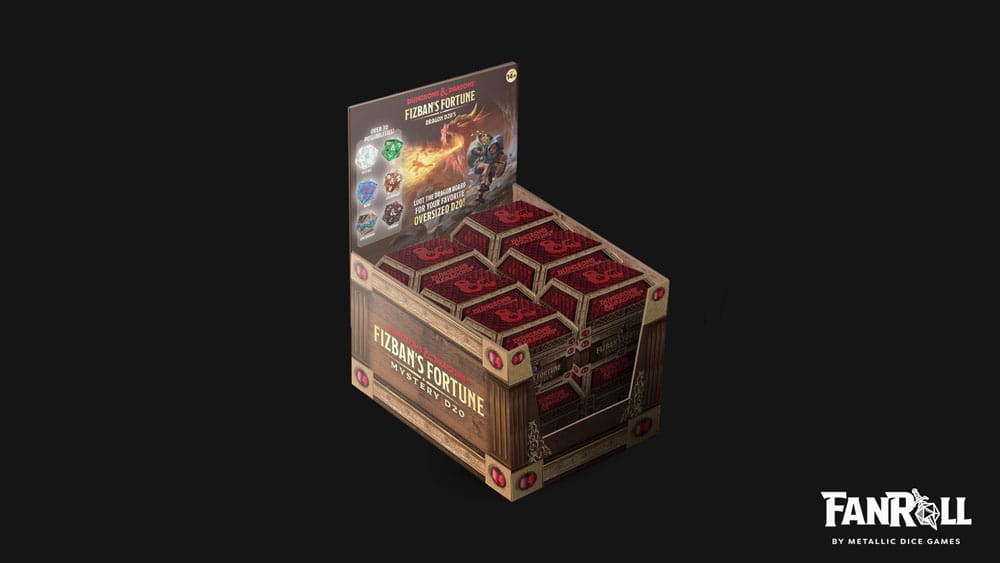 Dungeons & Dragons Blind Mystery Box Dados Fizban's Treasure d20 25 mm - Z POP Toys