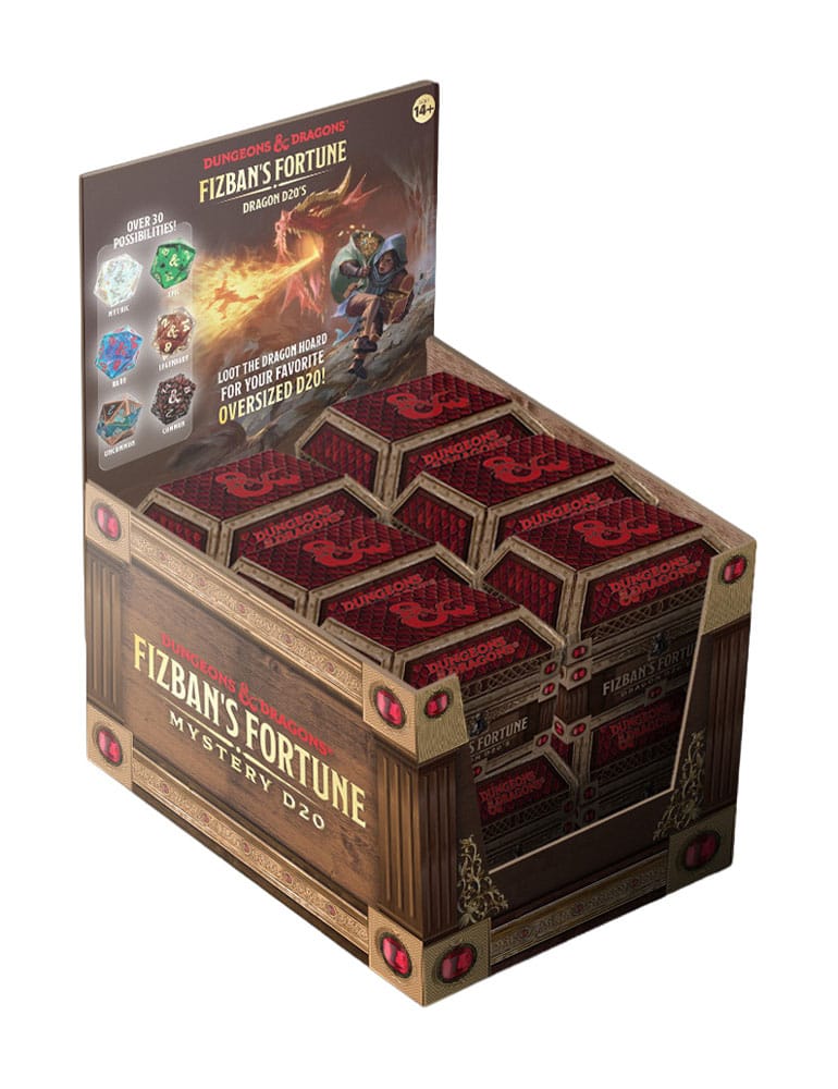 Dungeons & Dragons Blind Mystery Box Dados Fizban's Treasure d20 25 mm - Z POP Toys