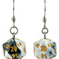 Lair Wear Pendientes de Dado D20 Marble Black & White con Gold