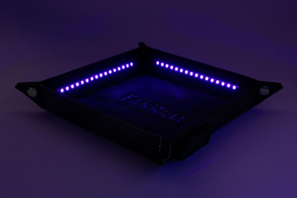 FanRoll Shadowlight Bandeja plegable para dados Blacklight Black