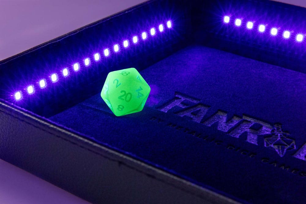 FanRoll Shadowlight Bandeja plegable para dados Blacklight Black