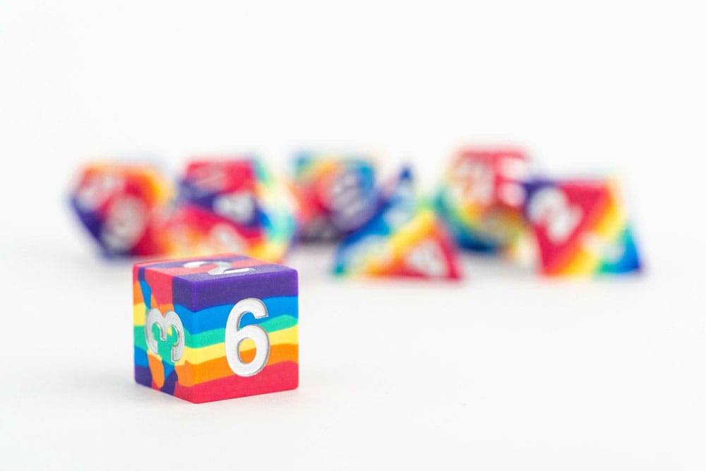 FanRoll Sharp Edge Silicone Pack de Dados Rainbow (7) - Z POP Toys