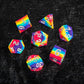 FanRoll Sharp Edge Silicone Pack de Dados Rainbow (7) - Z POP Toys