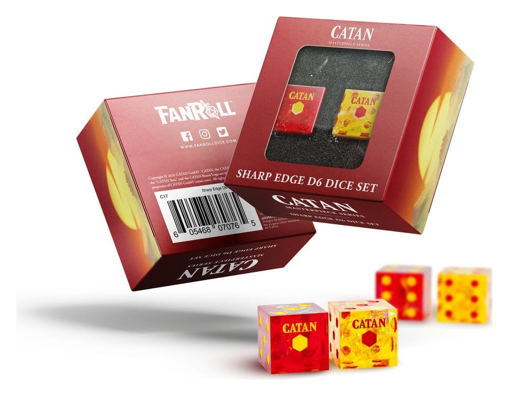 Catan Pack de Dados D6 Sharp Edge Resin&nbsp;