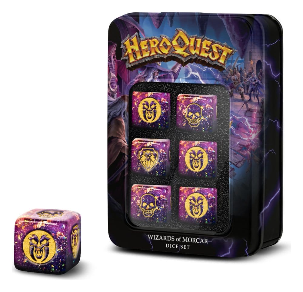 HeroQuest Resina D6 Pack de Dados Wizards of Morcar (6)