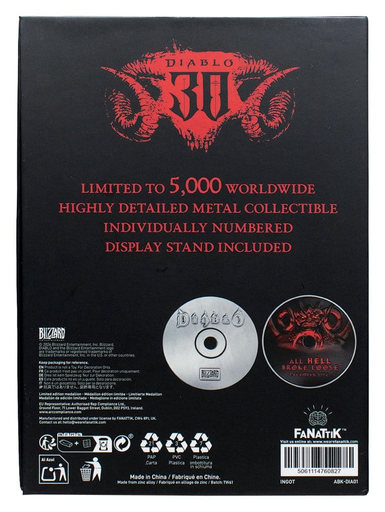 Diablo Réplica 30th Anniversary CD-ROM Limited Edition 11 cm