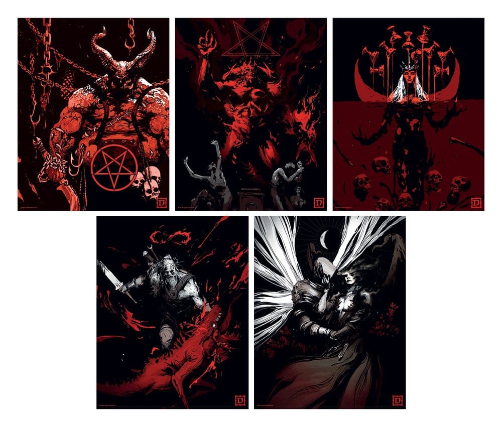 Diablo Litografia Set of Five Limited Edition 36 x 28 cm