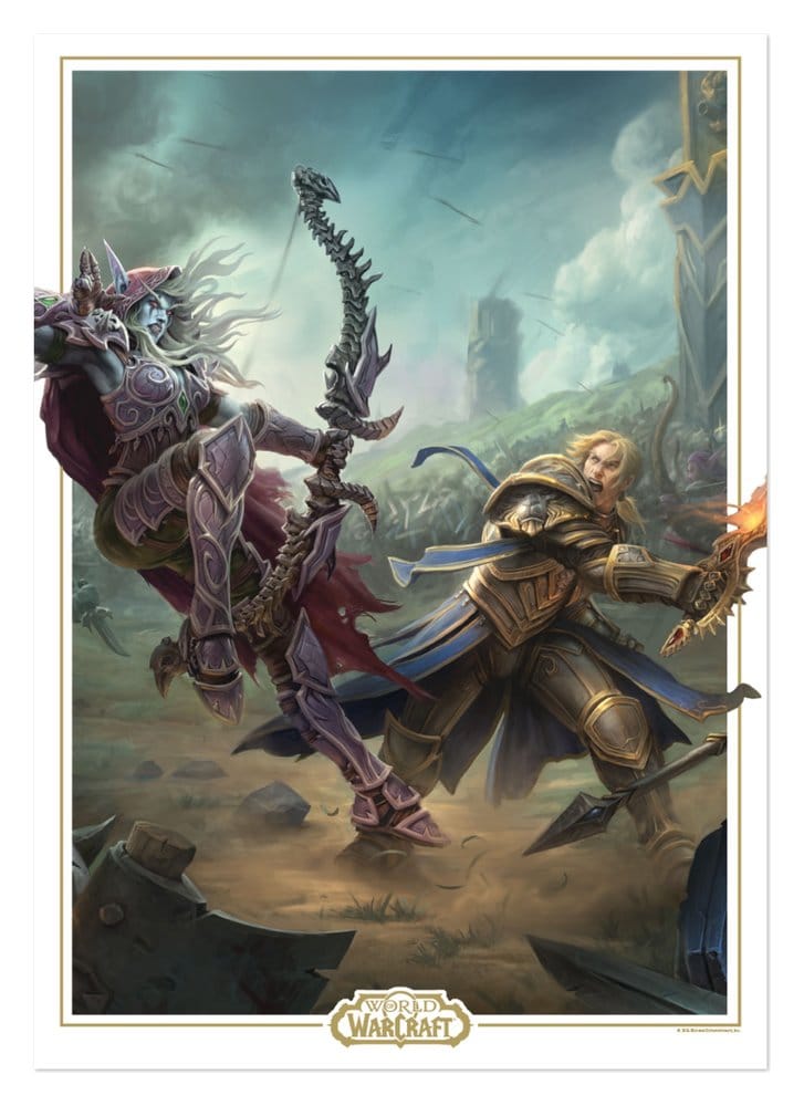 World of Warcraft Litografia Sylvanas vs Anduin Wrynn Limited Edition 42 x 30 cm