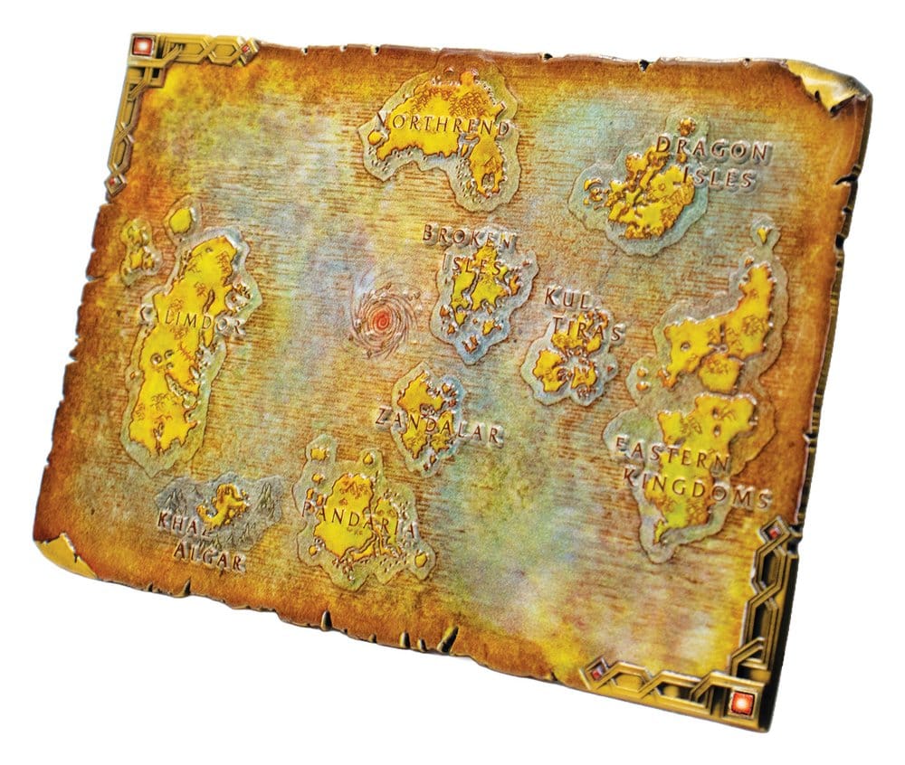 World of Warcraft Réplica Metal Map of Azeroth Limited Edition 12 x 18 cm
