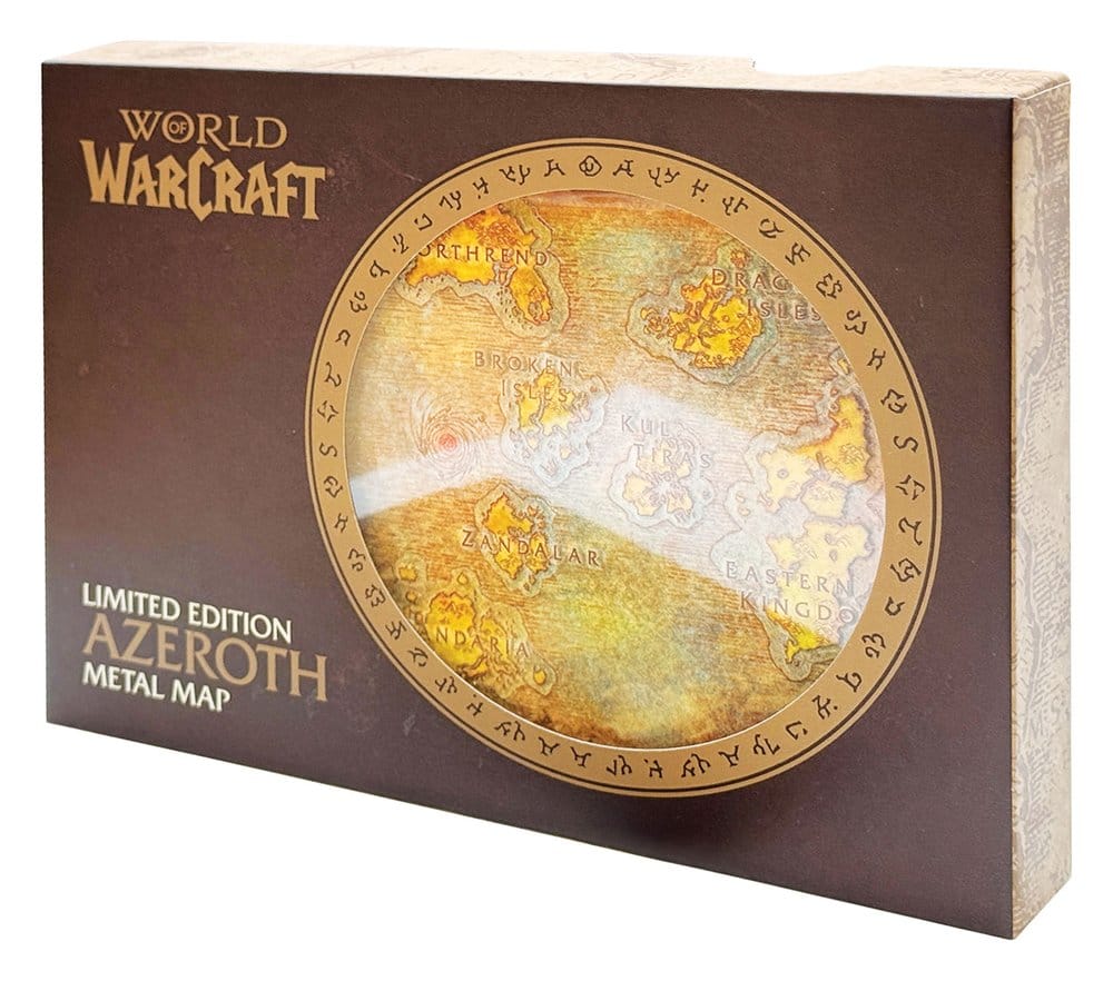 World of Warcraft Réplica Metal Map of Azeroth Limited Edition 12 x 18 cm