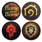 World of Warcraft Pack de 4 Posavasos de metal impreso