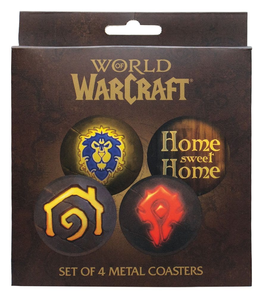 World of Warcraft Pack de 4 Posavasos de metal impreso