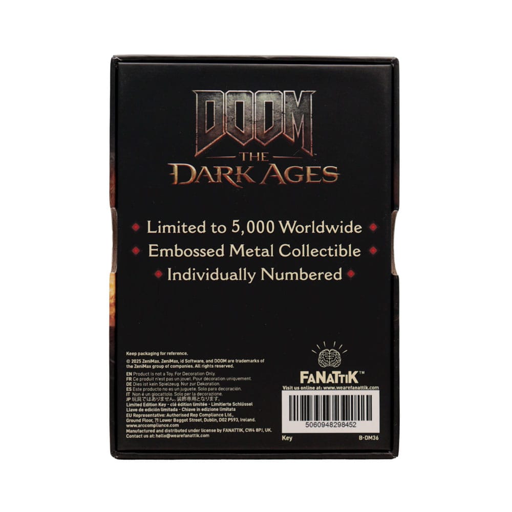 Doom: The Dark Ages Réplica Secret Key Limited Edition - Z POP Toys