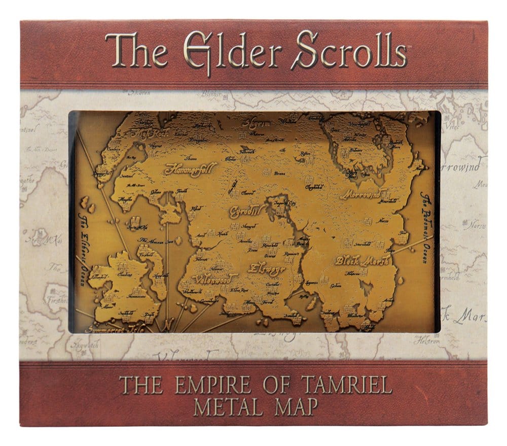 The Elder Scrolls Réplica Metal Map of Tamriel Limited Edition 15 x 13 cm