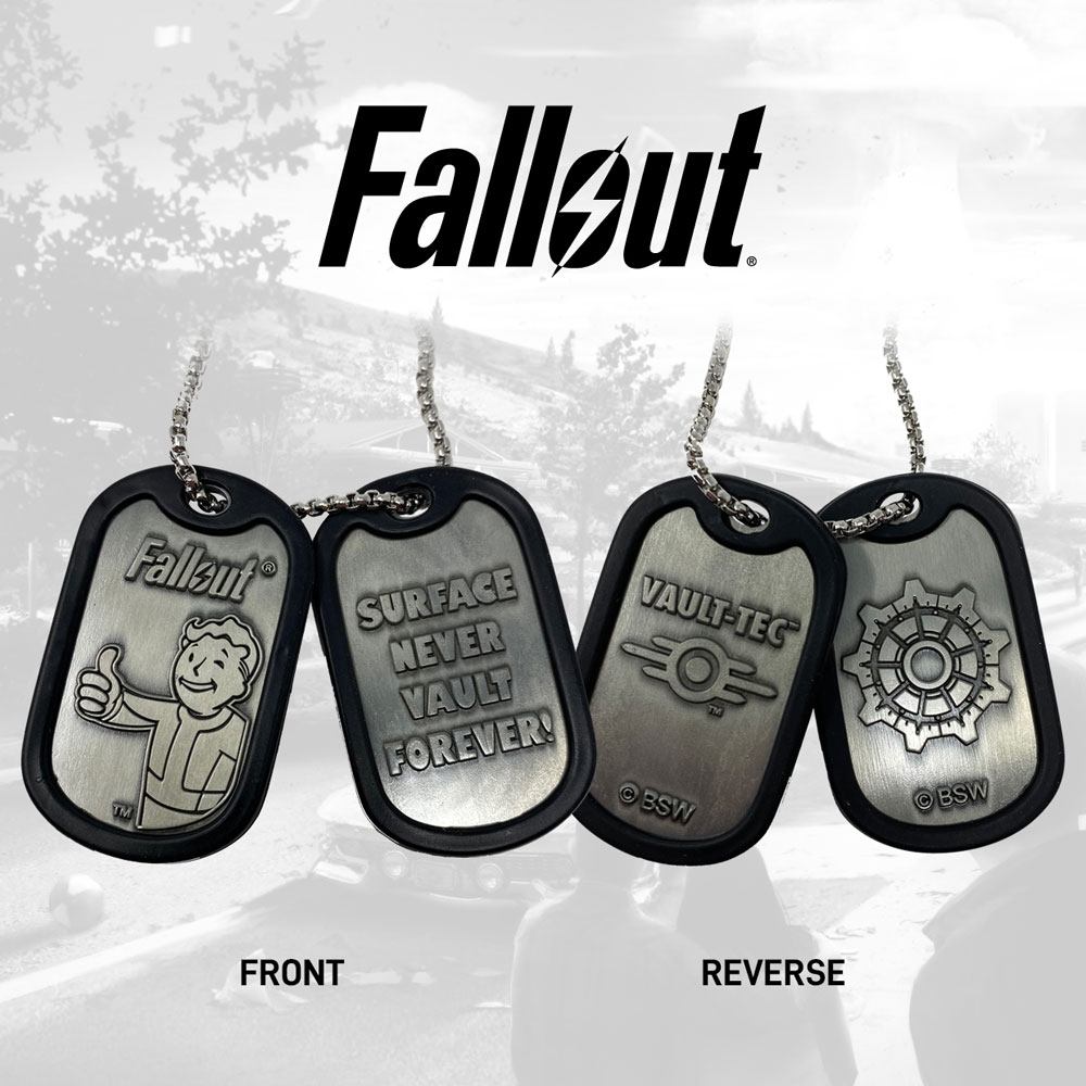 Fallout Chapas de Identificación con Collar Logo
