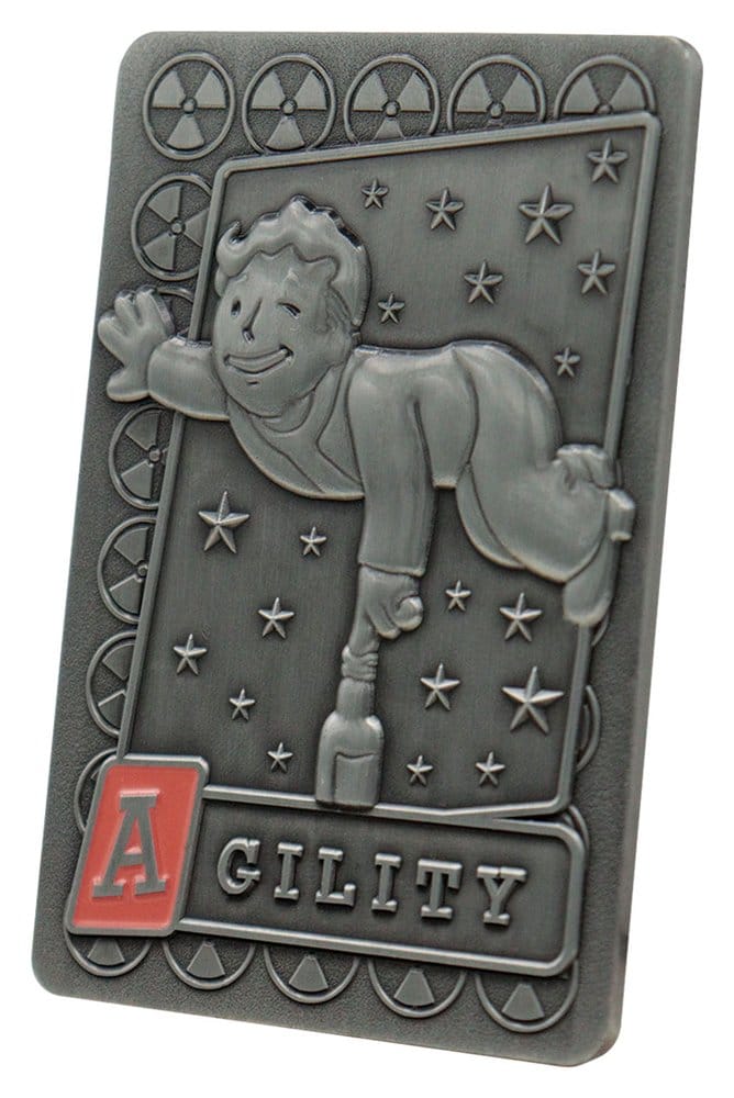Fallout Lingotes de metal con álbum de colección S.P.E.C.I.A.L. Perk Card Collector’s Album