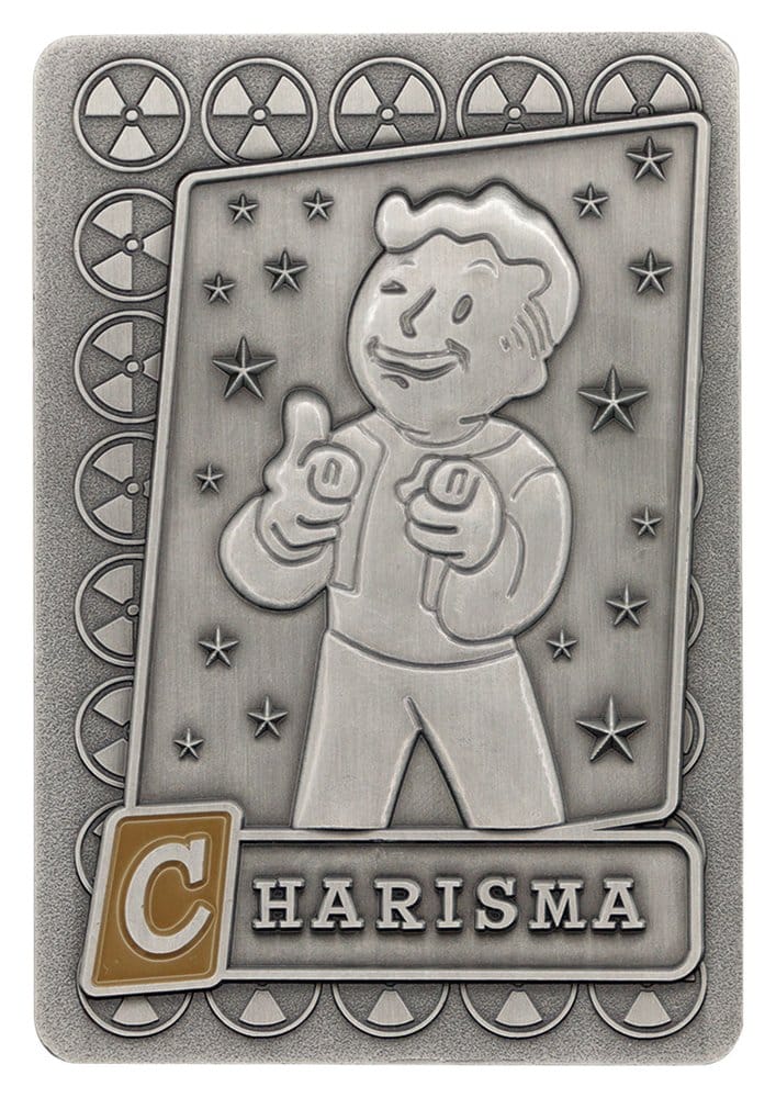 Fallout Lingotes de metal con álbum de colección S.P.E.C.I.A.L. Perk Card Collector’s Album