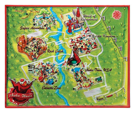 Fallout Réplica Metal Map Nuka-World Limited Edition 16 x 13 cm