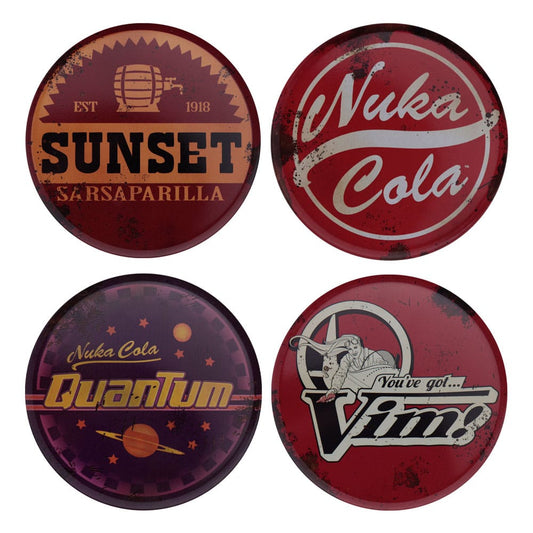 Fallout Pack de 4 Posavasos Metal Drinks
