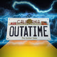 Back To The Future Cartel de metal ´Outatime´ DeLorean Matrícula