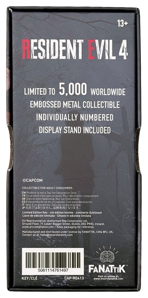 Resident Evil Réplica Dungeon Key Limited Edition 11 x 5 cm