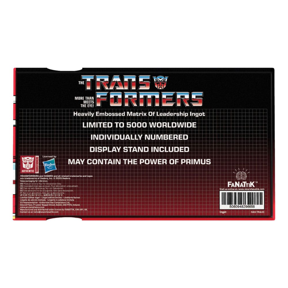 Transformers Réplica Matrix of Leadership Metal Limited Edition 14 cm