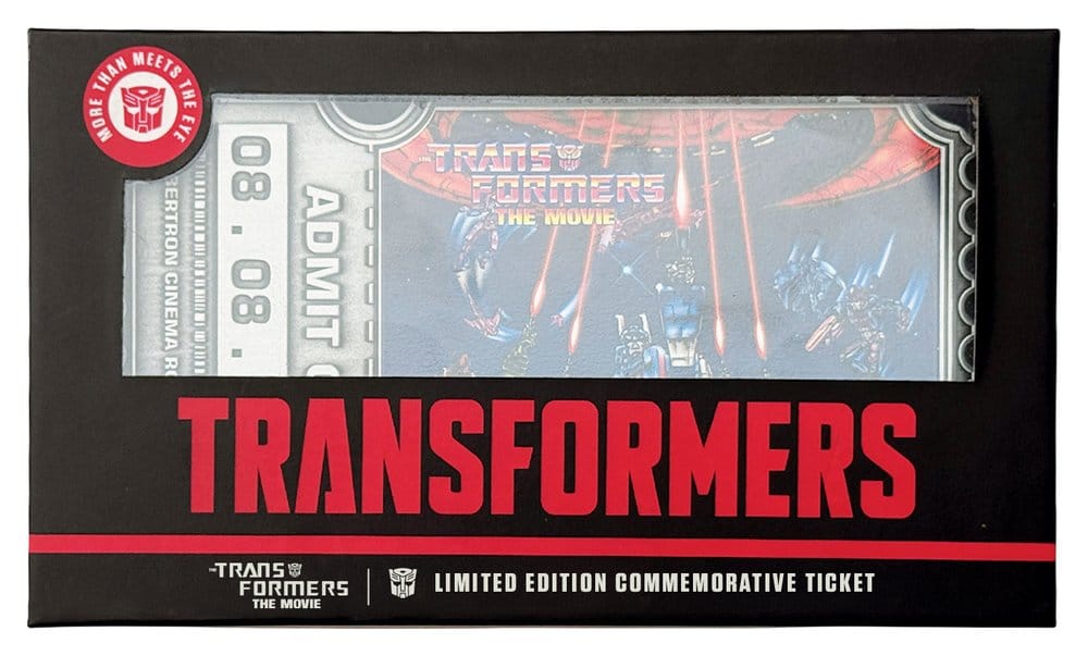 Transformers Réplica The Movie 40th Anniversary Movie Ticket Limited Edition 9 x 16 cm
