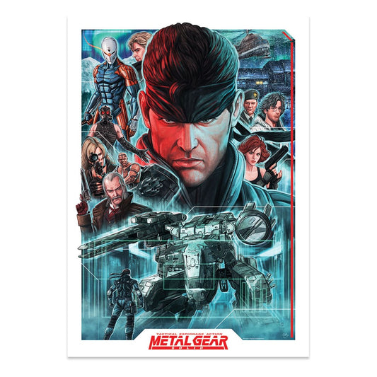 Metal Gear Solid Litografia Montage Edition 42 x 30 cm