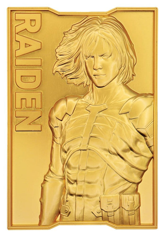 Metal Gear Solid 2 Lingote Raiden 24k Gold Plated Limited Edition